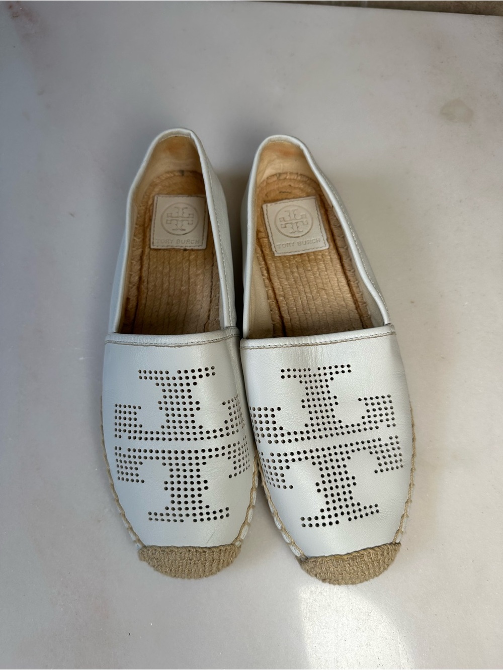 Tory Burch Women's White and Cream Espadrilles
